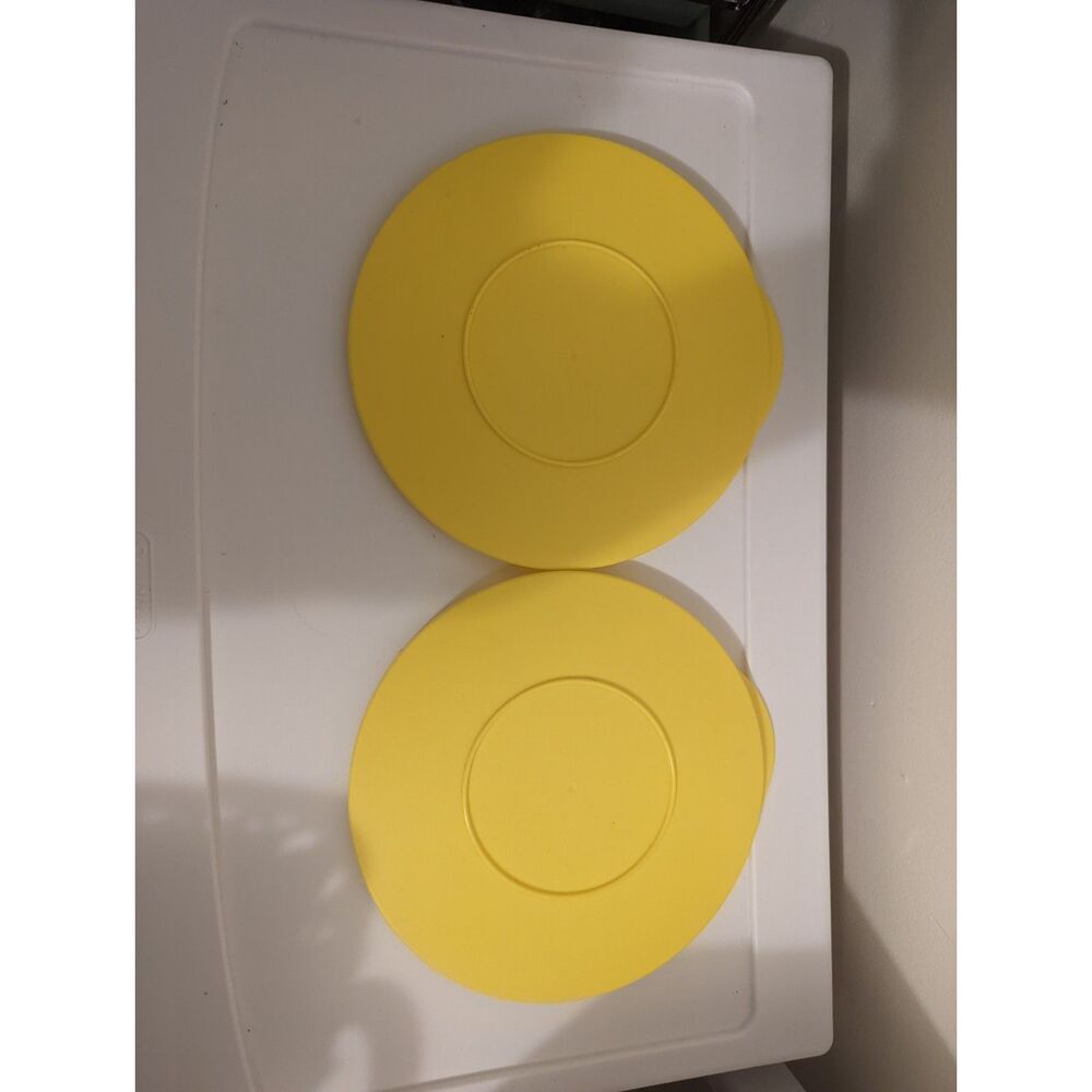 Tupperware Impressions Bowl Yellow Replacement Lids‎ 3094C 8.5" set of 2